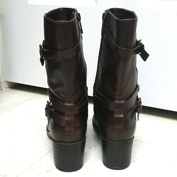 [Like New] BANDOLINO brown leather dursal boots - Picture 4 of 8
